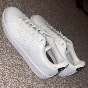 White Adidas Cloudfoam Shoes